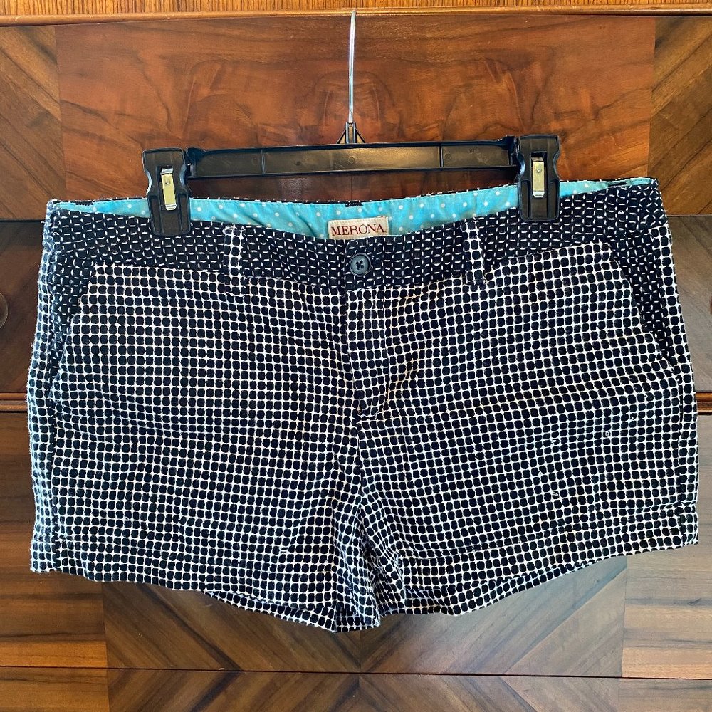 Darling Merona short shorts in black and white pattern